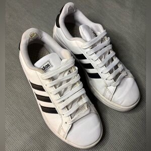Adidas White and Gray Athletic Shoes size 6.5